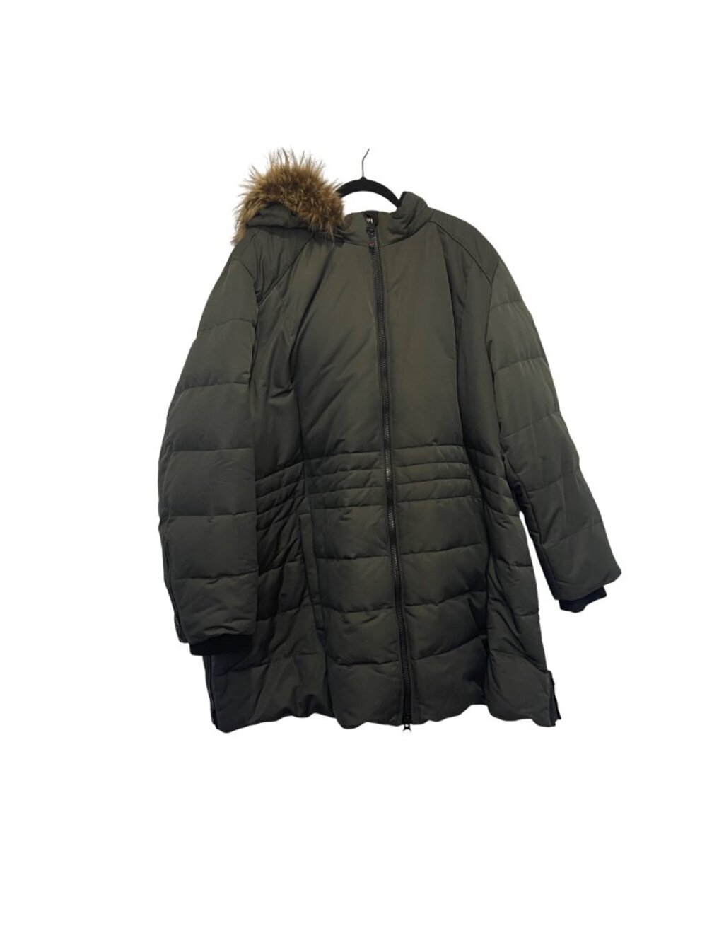NWOT Arctic Expedition Canada HYBRADOWN Mid-Length Puffer Coat Hooded Sz 5X